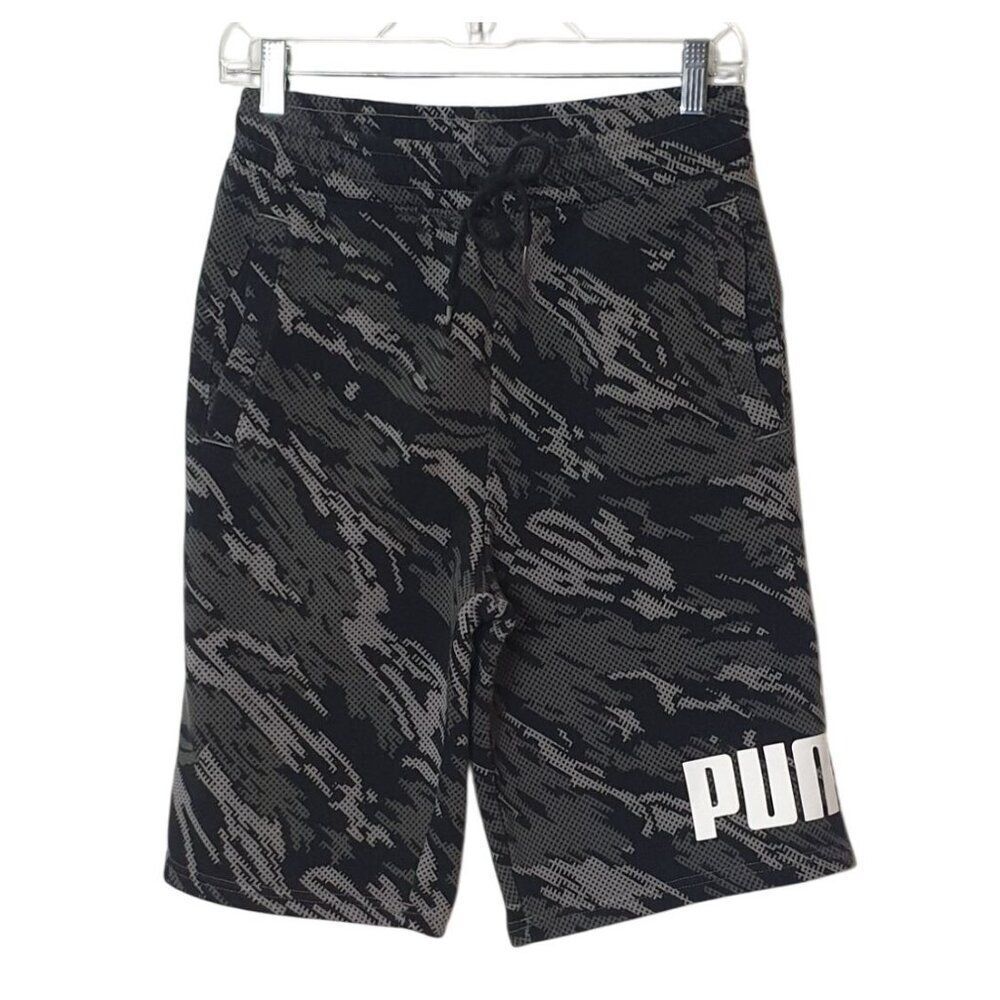 Puma Mens Athletic Shorts S Camouflage Fleece Elastic Long Pockets Training Gym